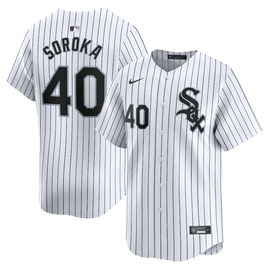 Men Chicago White Sox #40 Michael Soroka Nike White Home Limited Player MLB Jersey->->MLB Jersey